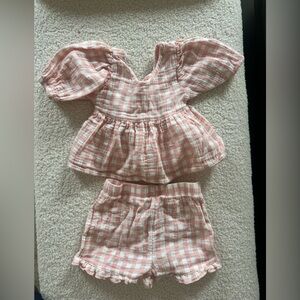 Gerber Modern Moments Pink and White Baby Outfit